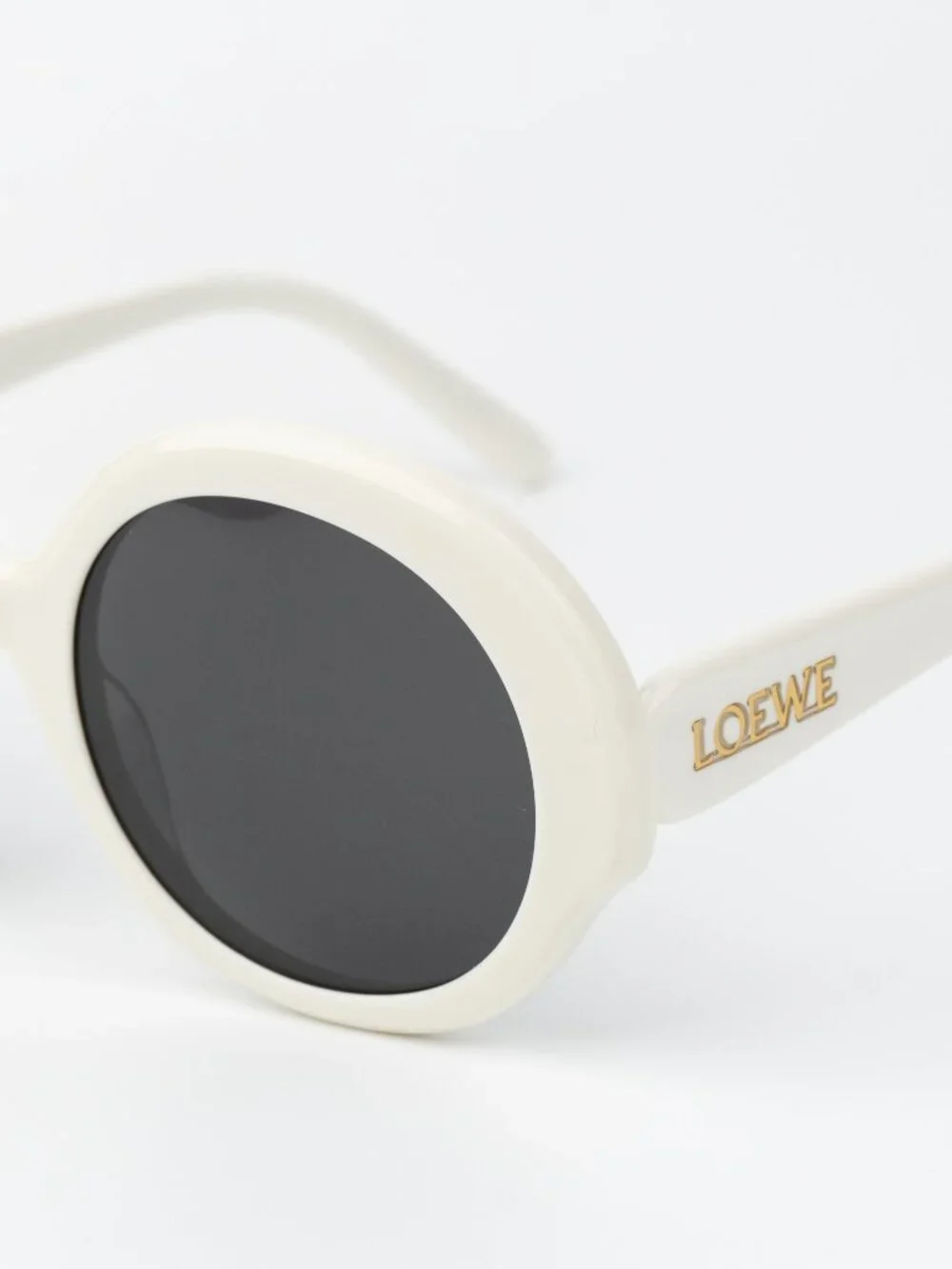 Loewe Women Sunglasses Ivory Smoke Round LW40135I 25A NEW AUTHENTIC